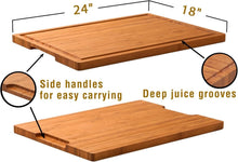 Load image into Gallery viewer, Durable 3-Layer Bamboo Cutting Board - Ideal for Cheese &amp; Charcuterie Serving