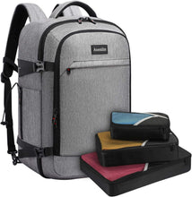 Load image into Gallery viewer, Premium 40L Laptop Travel Backpack with 3 Packing Cubes - Perfect for Weekenders