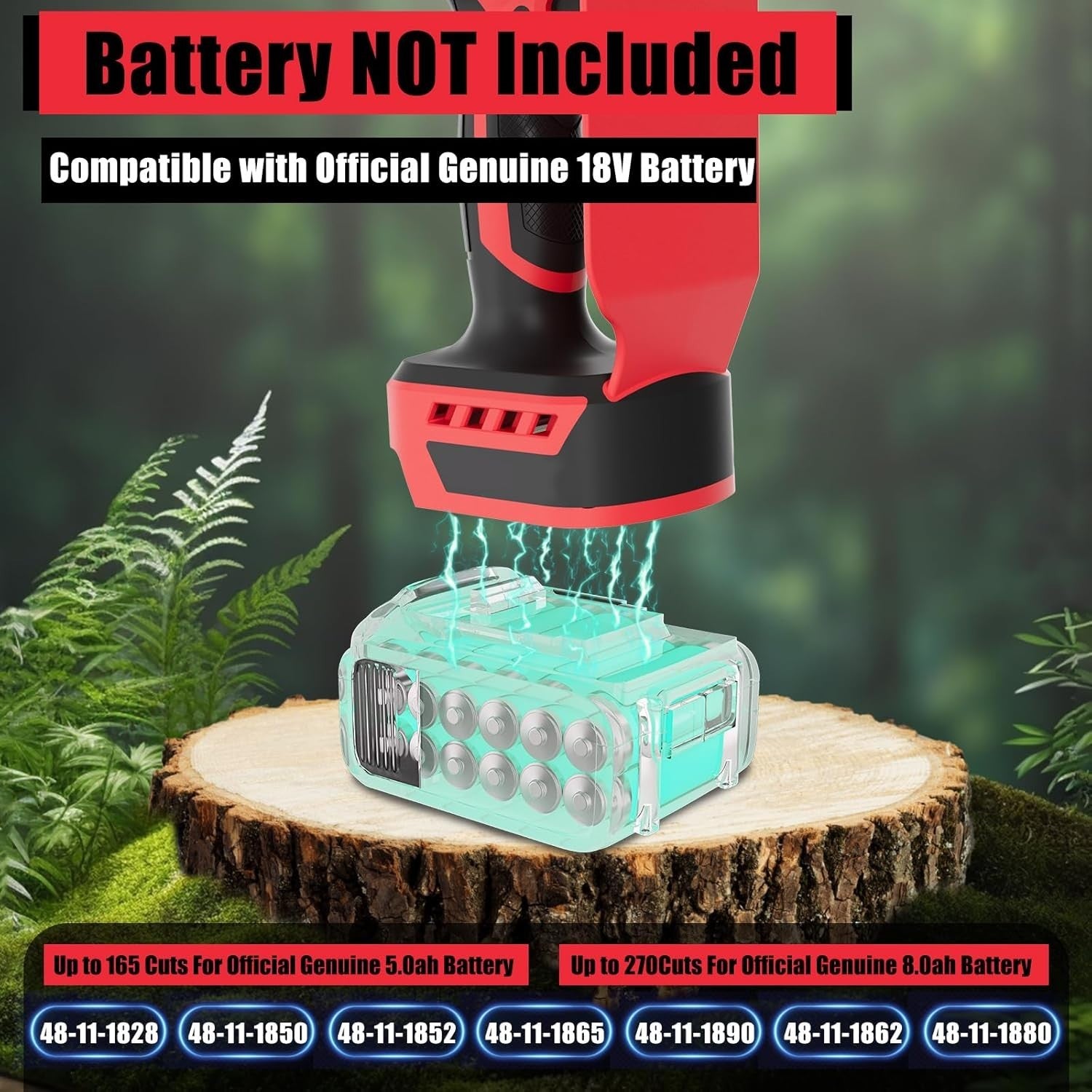 Effortless Trimming: 12-Inch Mini Chainsaw - Compatible with MWK 18V Batteries