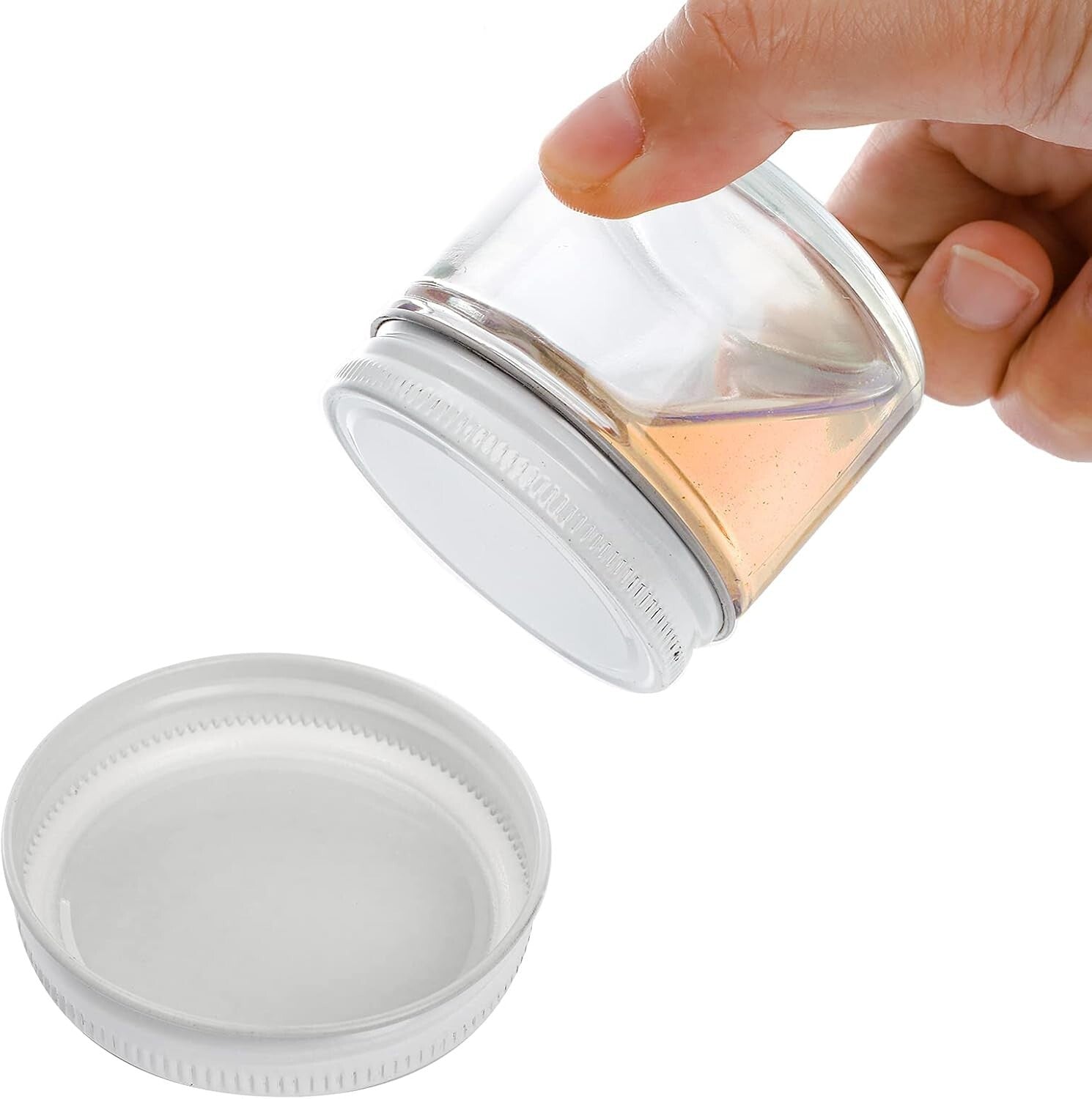 Portable 30-Pack Glass Jars with Airtight Lids & 2 Oz Capacity for DIY & Storage