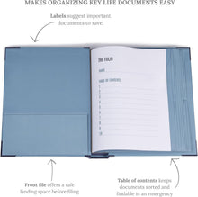 Load image into Gallery viewer, Elegant Document Organizer with Table of Contents - 3-Year Replacement Guarantee