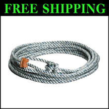 Load image into Gallery viewer, Durable Silver Dot Ranch Rope with Leather Burner - Perfect for Roping Tasks