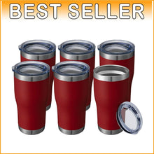 Load image into Gallery viewer, Stylish 20 oz Powder Coated Tumblers - Insulated Drinkware for Travel - 6 Pack
