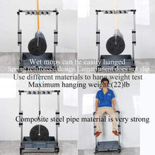 Load image into Gallery viewer, Stainless Steel Freestanding Broom and Mop Holder with 10 Slots for Easy Storage