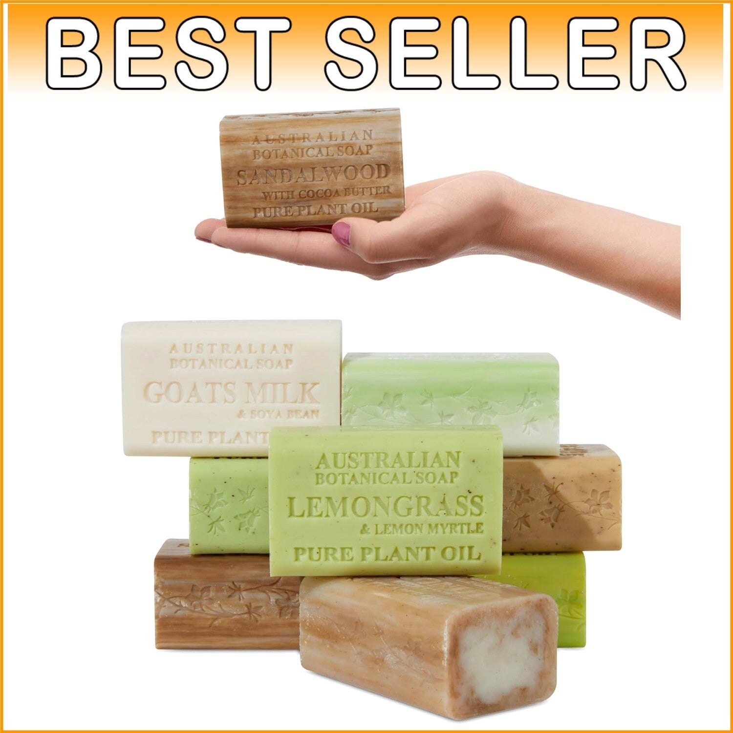 Organic Australian Goat Milk Soap - 8 Large Bars with Shea Butter Enrichment