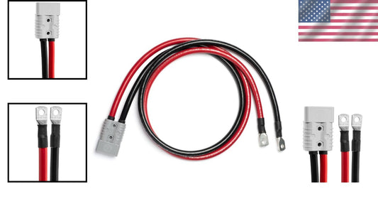 American-Made 2ft Heavy-Duty Battery Cable with Quick Disconnect System