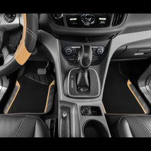 Load image into Gallery viewer, Sporty Microfiber Leather Steering Wheel Cover &amp; Waterproof Floor Mats Combo