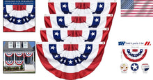 Load image into Gallery viewer, Vivid 4 Pack American Bunting Flags - Perfect for Memorial Day &amp; Holidays