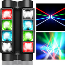 Load image into Gallery viewer, Sound Activated 8x3W RGBW Moving Head Light - Ideal for Parties, Weddings, Clubs