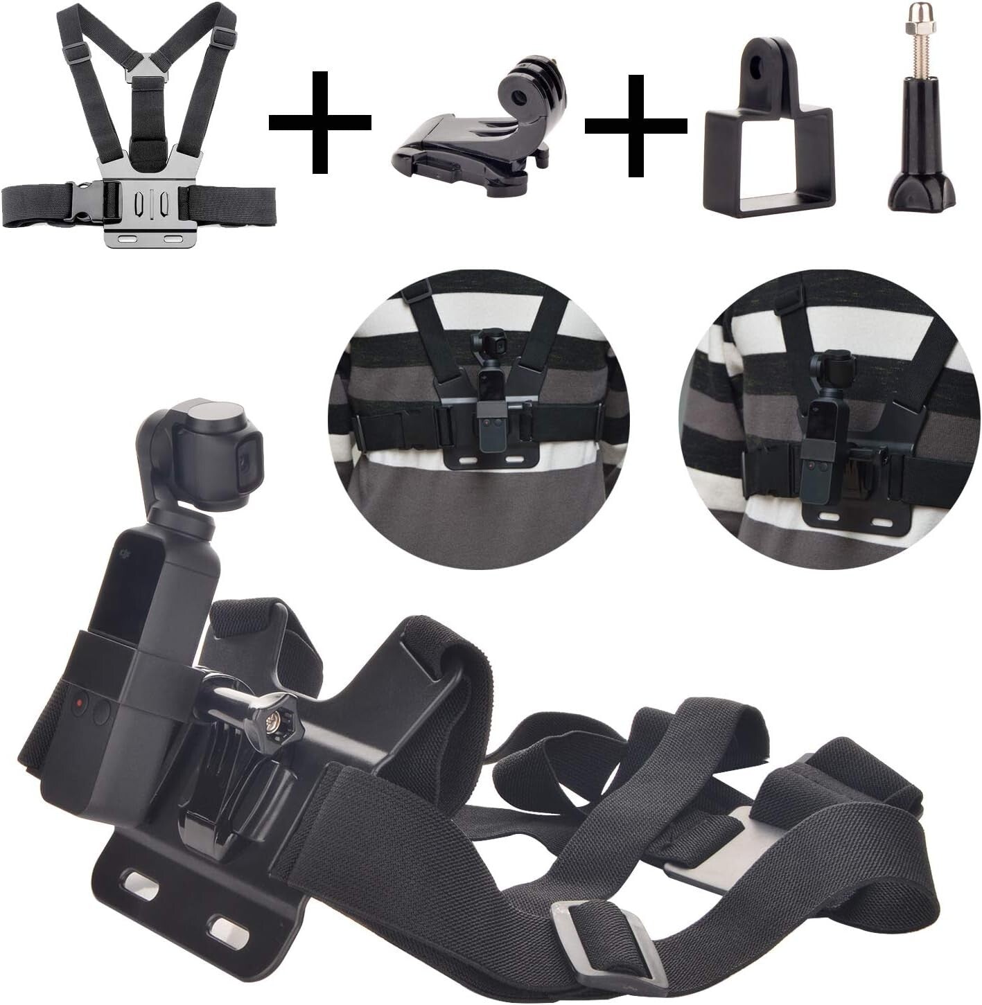 Essential Vlogging Accessories for DJI OSMO Pocket 1 & 2 with Screen Protectors