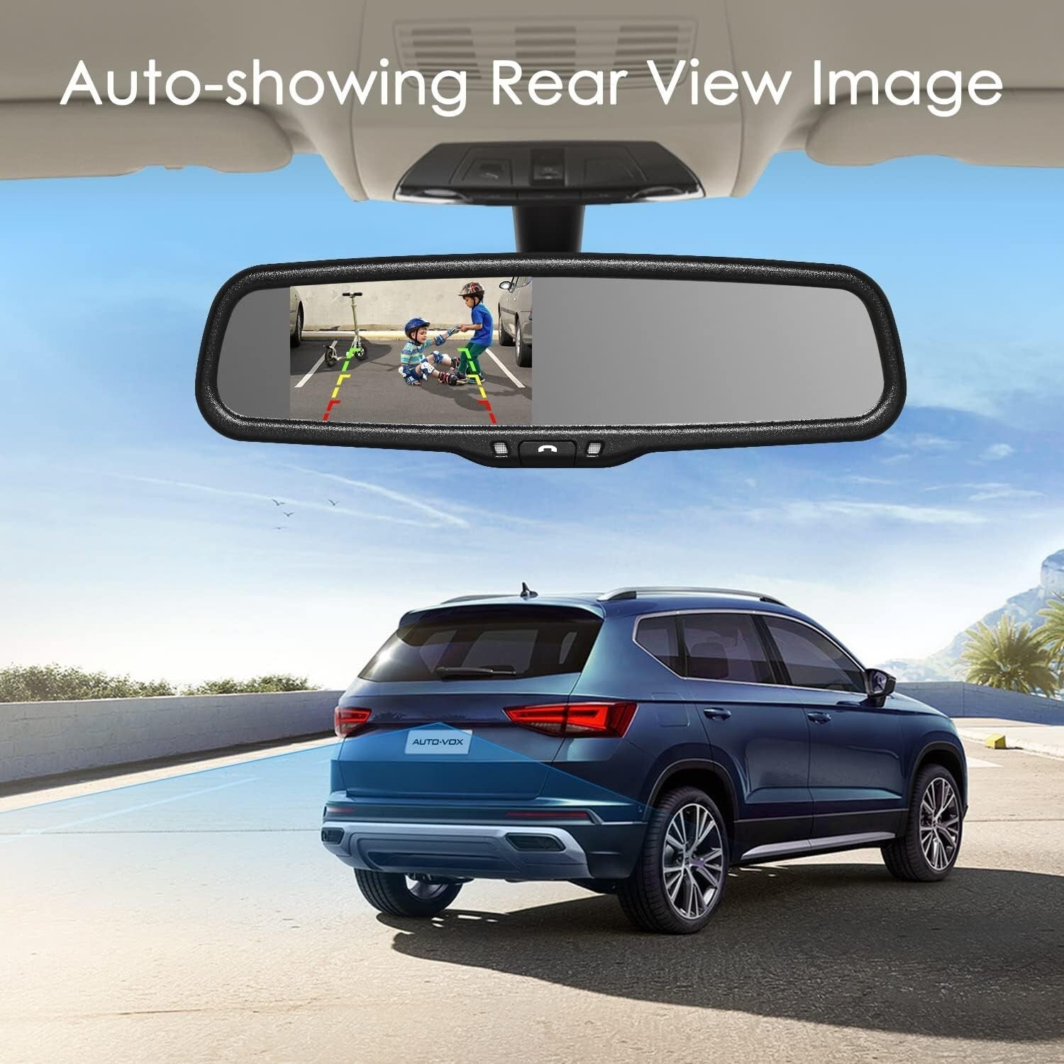 Advanced Night Vision Rearview Mirror Camera with Stable Signal & LED Support