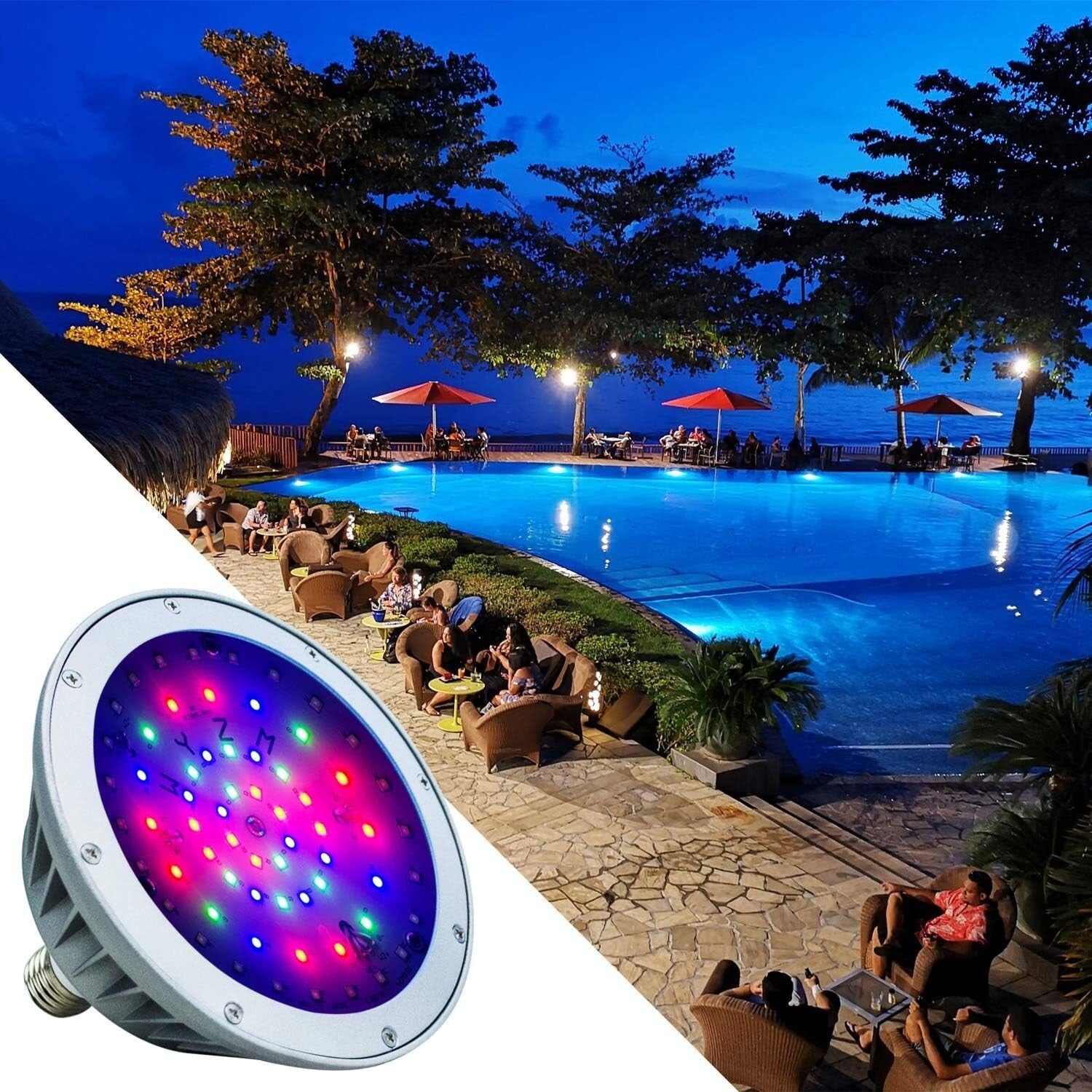 Durable Waterproof 40W 120V RGBW LED Pool Light for Stunning Underwater Effects