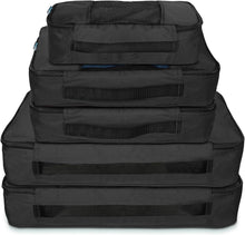 Load image into Gallery viewer, Versatile Black Packing Cube Collection - 5 Durable Organizers for Tidy Travel