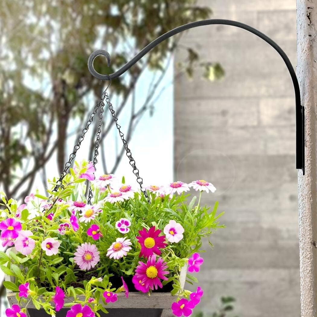 Durable Outdoor Hanging Plant Hook for Flower Pots and Bird Feeders - 100 lbs