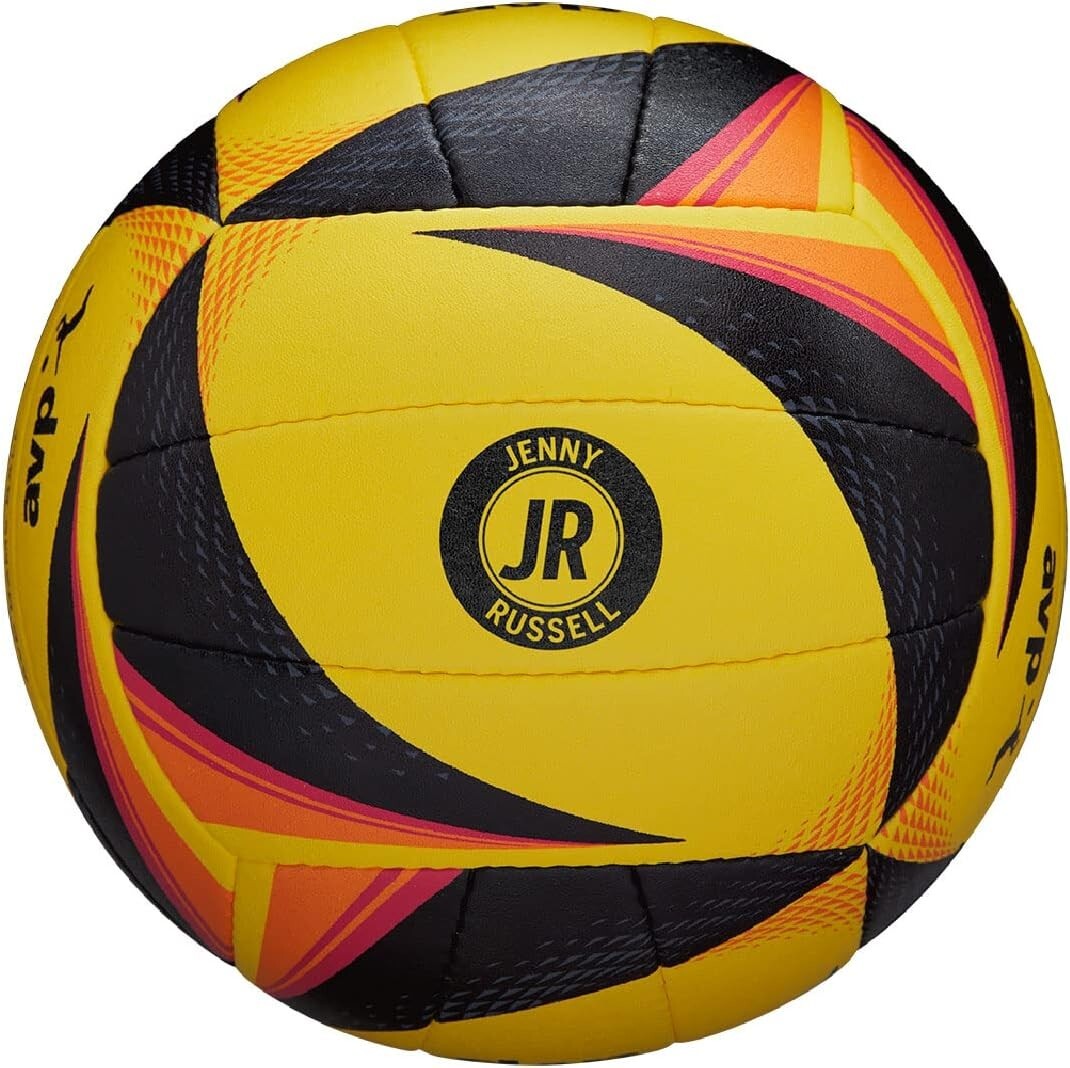 AVP OPTX Official Size Volleyball - Yellow/Black, Beach-Ready Performance