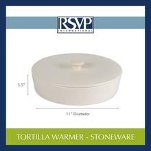 Load image into Gallery viewer, Durable 10" Round Stoneware Tortilla Warmer - Dishwasher &amp; Microwave Safe
