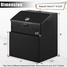 Load image into Gallery viewer, Versatile Black Metal Suggestion Box with Key and Slot - Perfect for Fundraising