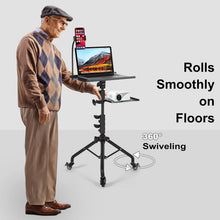 Load image into Gallery viewer, Versatile Tripod Stand for Laptop &amp; Projector - 3 Levels, Height Up to 51.8 Inch
