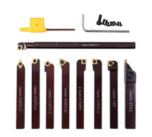 Load image into Gallery viewer, 9-Piece Indexable Carbide Turning Tool Set with Boring Bar - Precision Machining