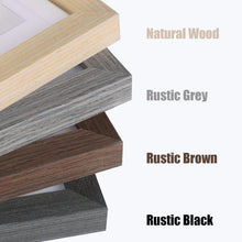Load image into Gallery viewer, Mixed Color Solid Wood 11x14 Frames Set for Tabletop or Wall Display - 4 Pack