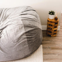 Load image into Gallery viewer, Fuf XXL 7-Foot Grey Foam Bean Bag Chair - Plush, Removable Cover For Comfort