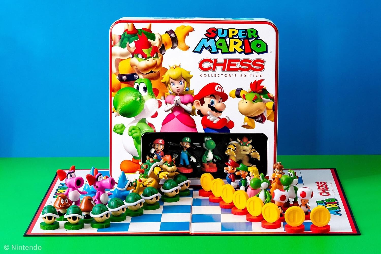Unique Super Mario Chess Game with 32 Sculpted Pieces - Ideal for Collectors