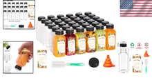 Load image into Gallery viewer, Versatile 8oz Reusable Juice &amp; Smoothie Bottles - Pack of 134 with Accessories