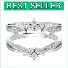 Load image into Gallery viewer, Hypoallergenic Rose Gold Ring Enhancer with AAAAA Cubic Zirconia - Sizes 5-12