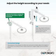 Load image into Gallery viewer, Dual Function Oil Rubbed Bronze Shower Faucet: 8-Inch Rainfall &amp; Handheld Design