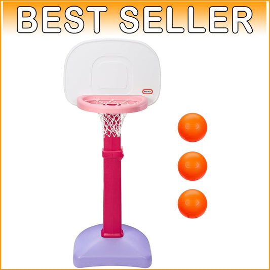 Adjustable Kids Basketball Set with 3 Balls - Perfect for Ages 18 Months+