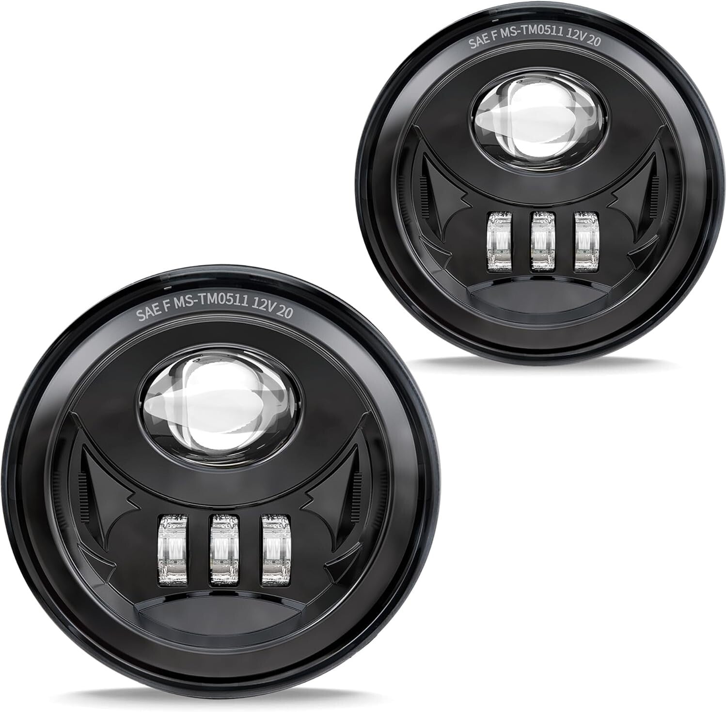 DOT Approved LED Fog Lights for Tacoma, Sequoia, Tundra - Bright Black Finish