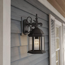 Load image into Gallery viewer, Weatherproof Black Outdoor Lantern with Touch Control | Elegant 6-Sided Design