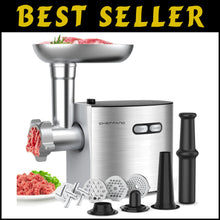 Load image into Gallery viewer, Stainless Steel Meat Grinder Machine - 180 lbs/hour Heavy-Duty with Sausage Kit