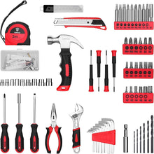 Load image into Gallery viewer, Lightweight 8V Red Cordless Drill with 126-Piece Multi-Functional Tool Set