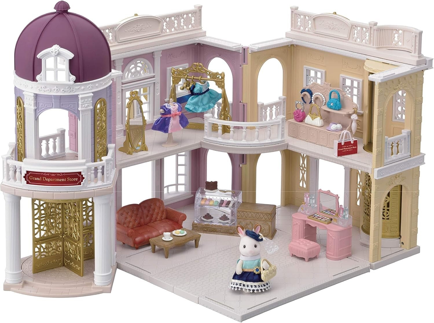 Grand Dollhouse Playset: Complete Department Store with Figures and Accessories