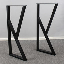 Load image into Gallery viewer, Heavy-Duty 35'' Rustic K-Shape Table Legs - Ideal for Industrial Style Furniture