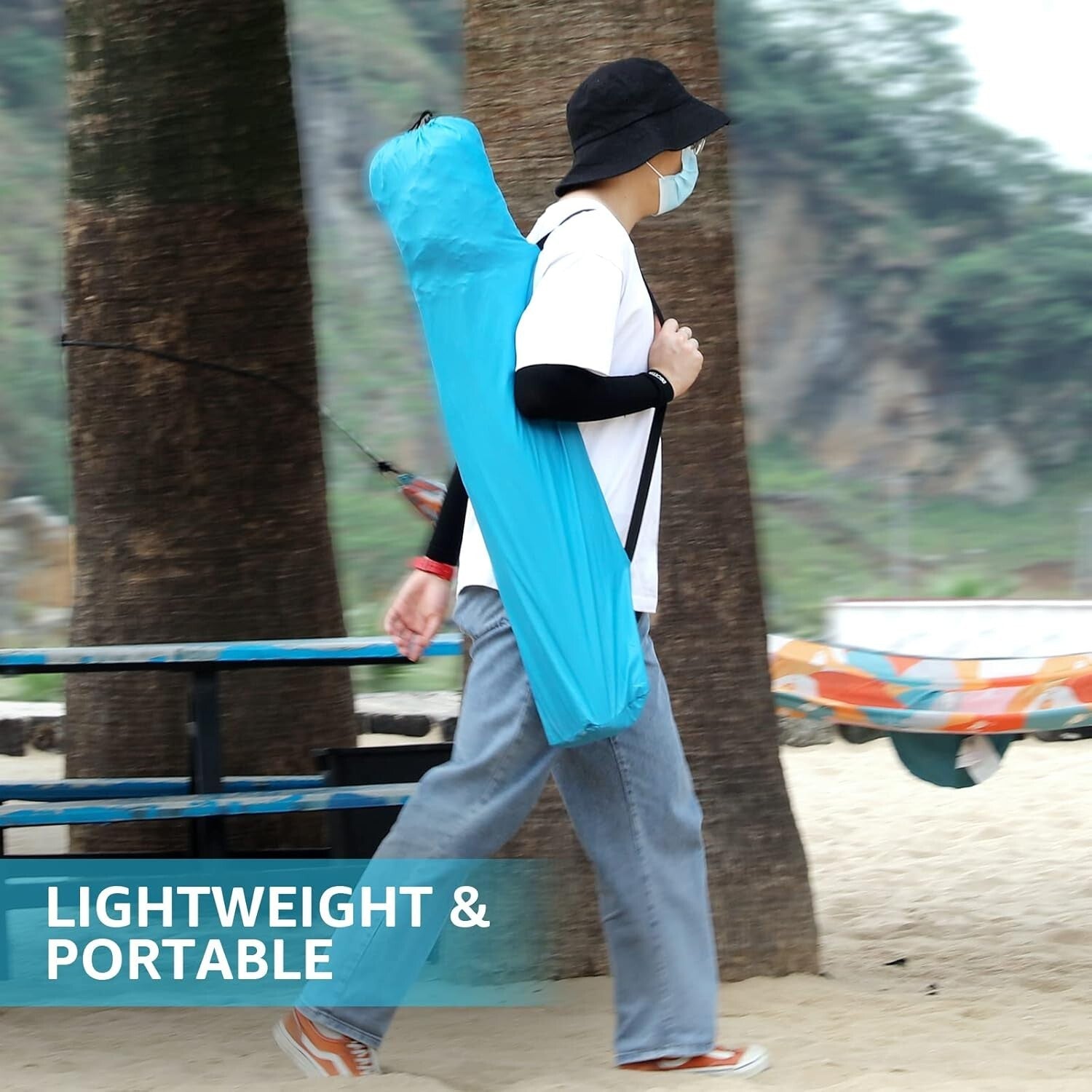 Spacious Pop-Up Beach Tent for 4 - Portable UV Sun Shelter with 360° Ventilation
