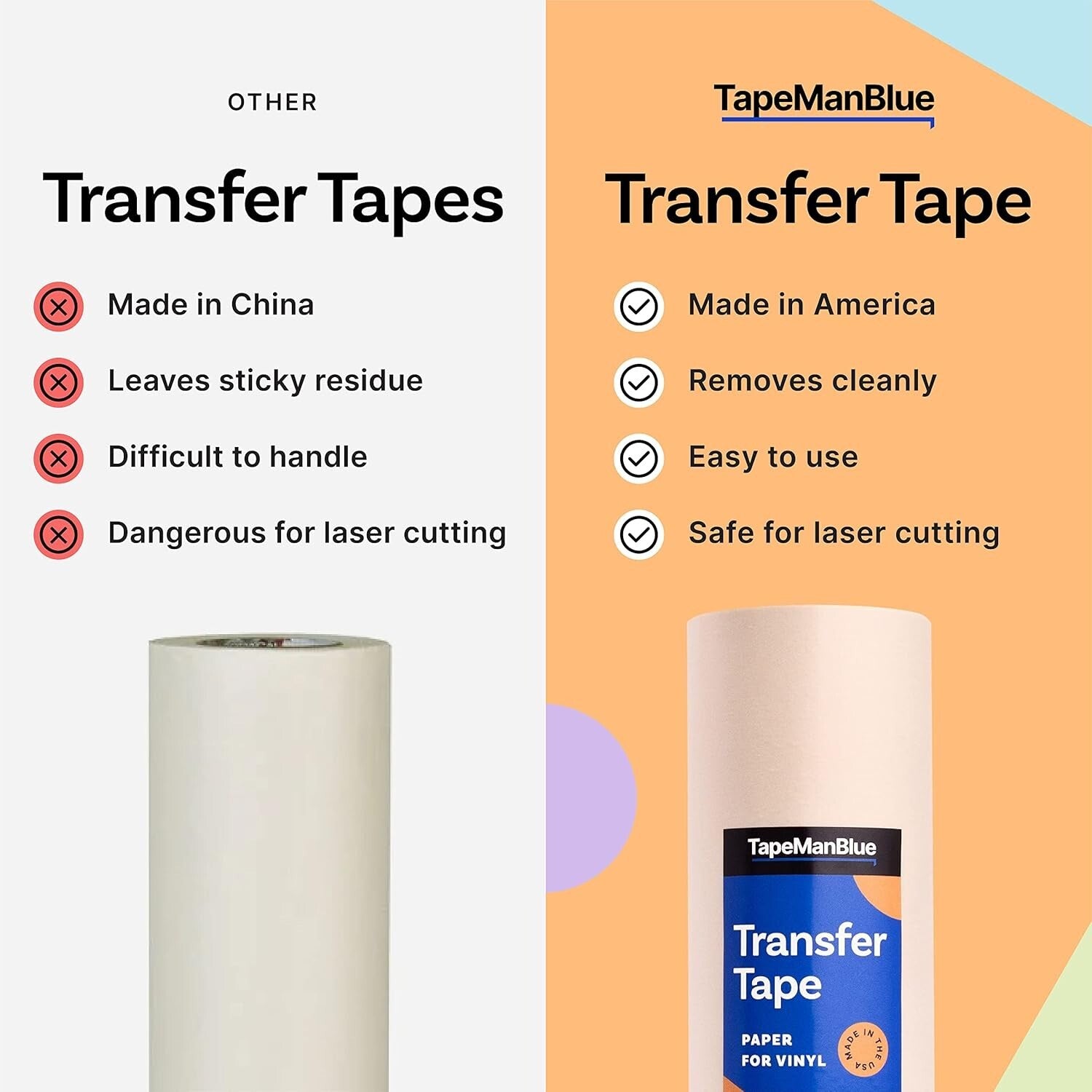 Easy-to-Use 24" x 100' Paper Transfer Tape - Perfect for Cricut & Silhouette