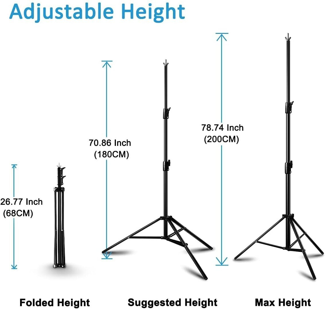 6.5x9.6ft Green Screen Backdrop Kit with T Stand - Portable & User-Friendly