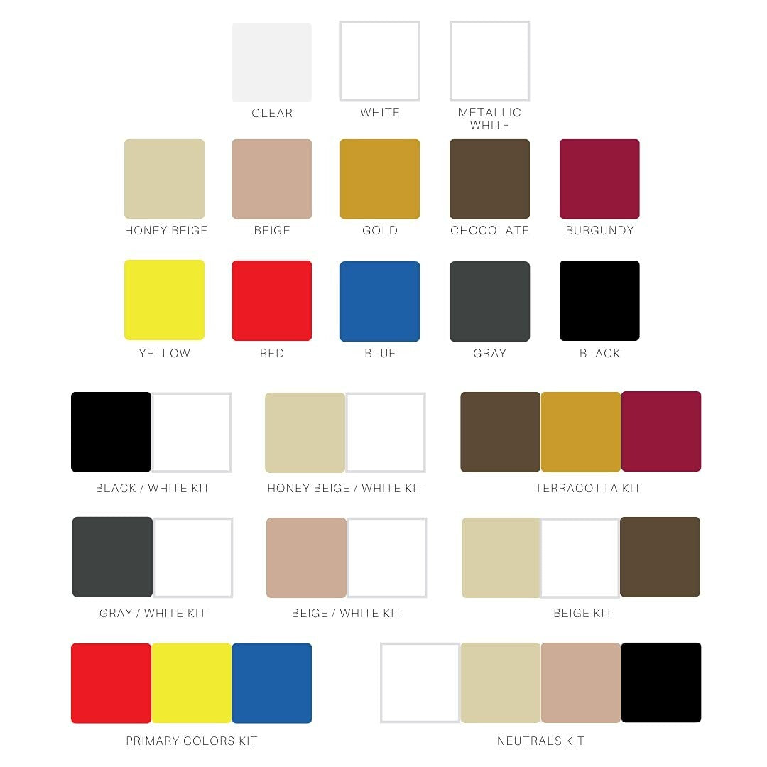 Glossy Glaze Finish Tile Repair Kit - Durable Beige Filler for Multiple Surfaces