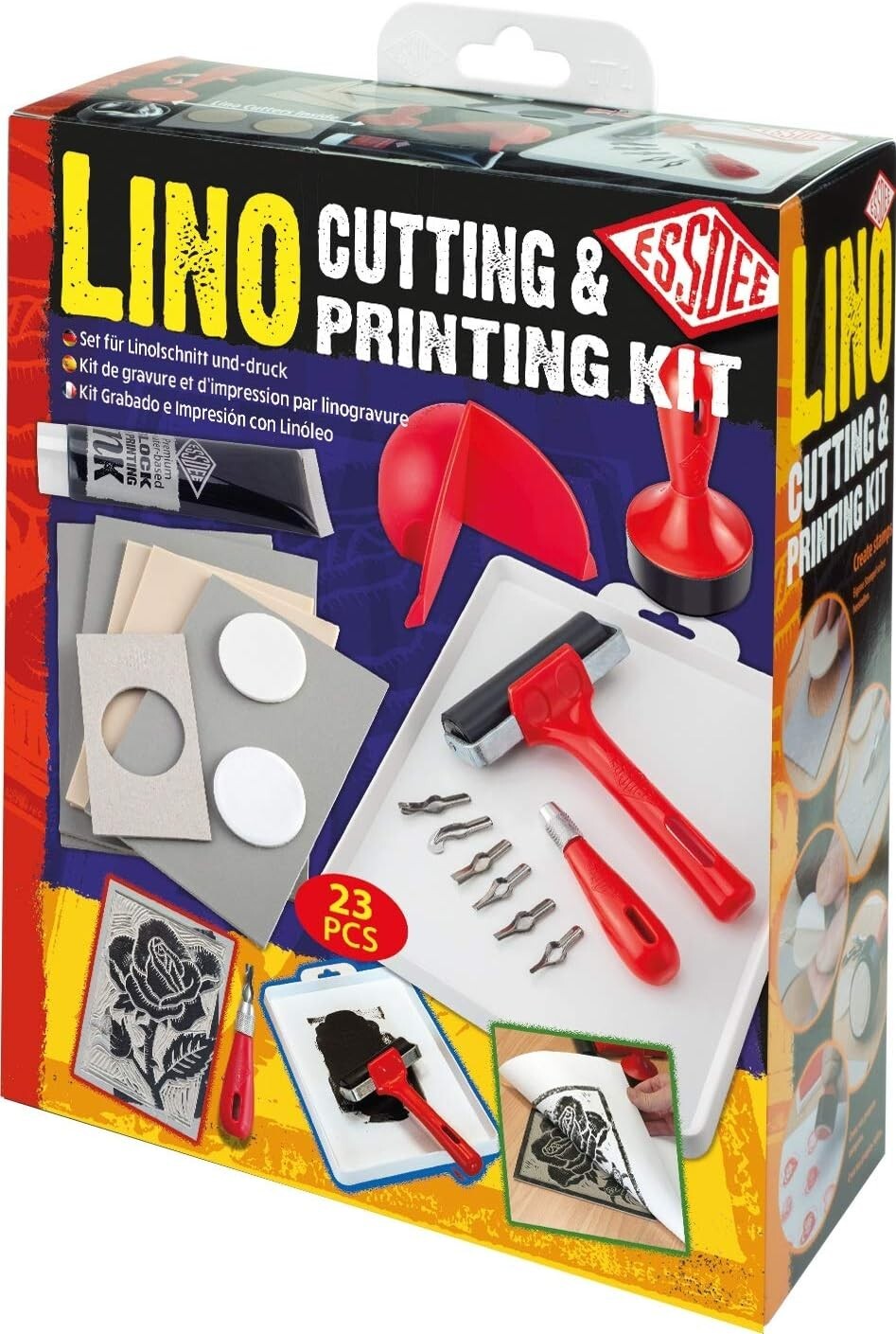 22-Piece Lino Cutting & Printing Kit with Unique Art Supplies for All Seasons