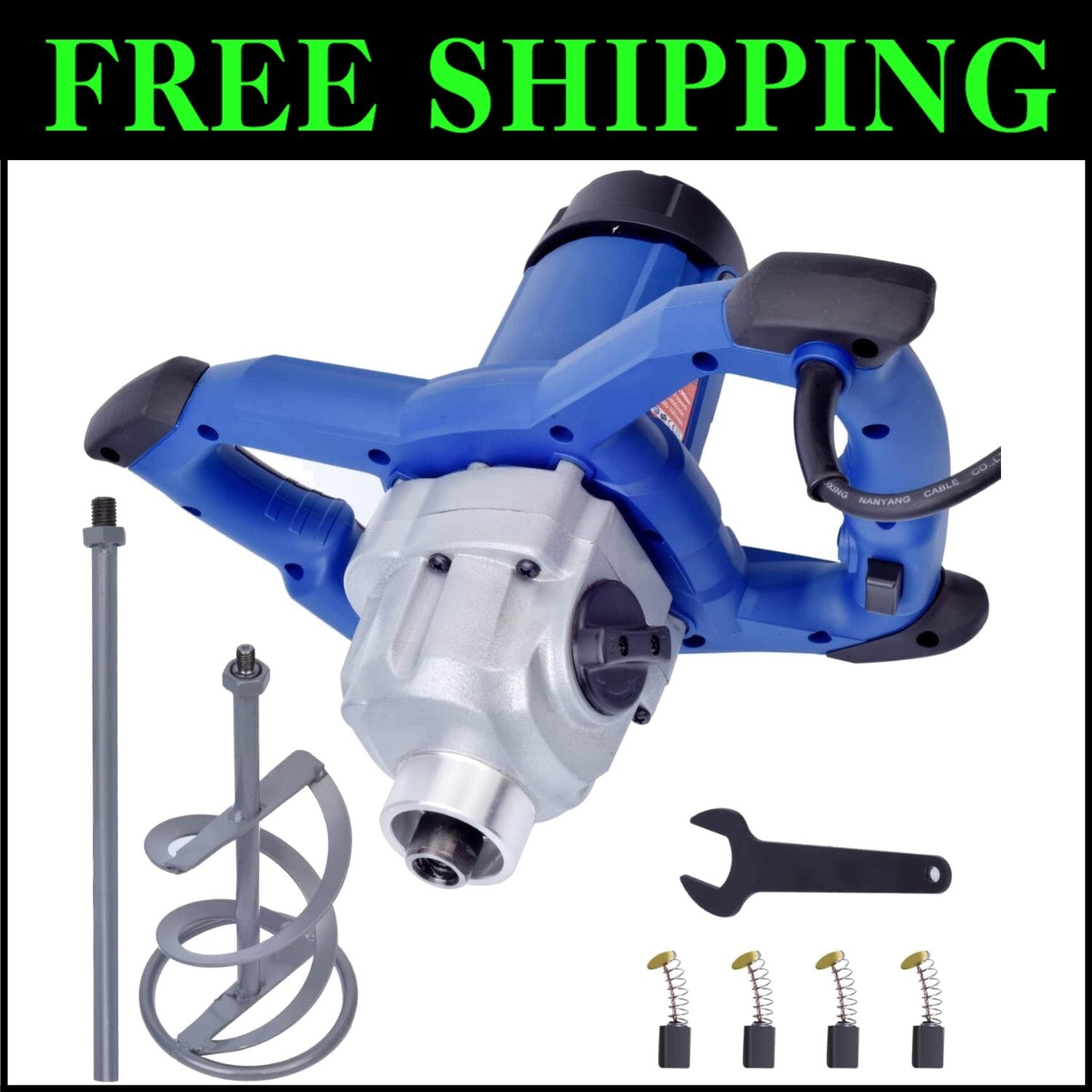 Lightweight 1800W Electric Mixer with 7 Speeds - Perfect for Paint, Grout & More