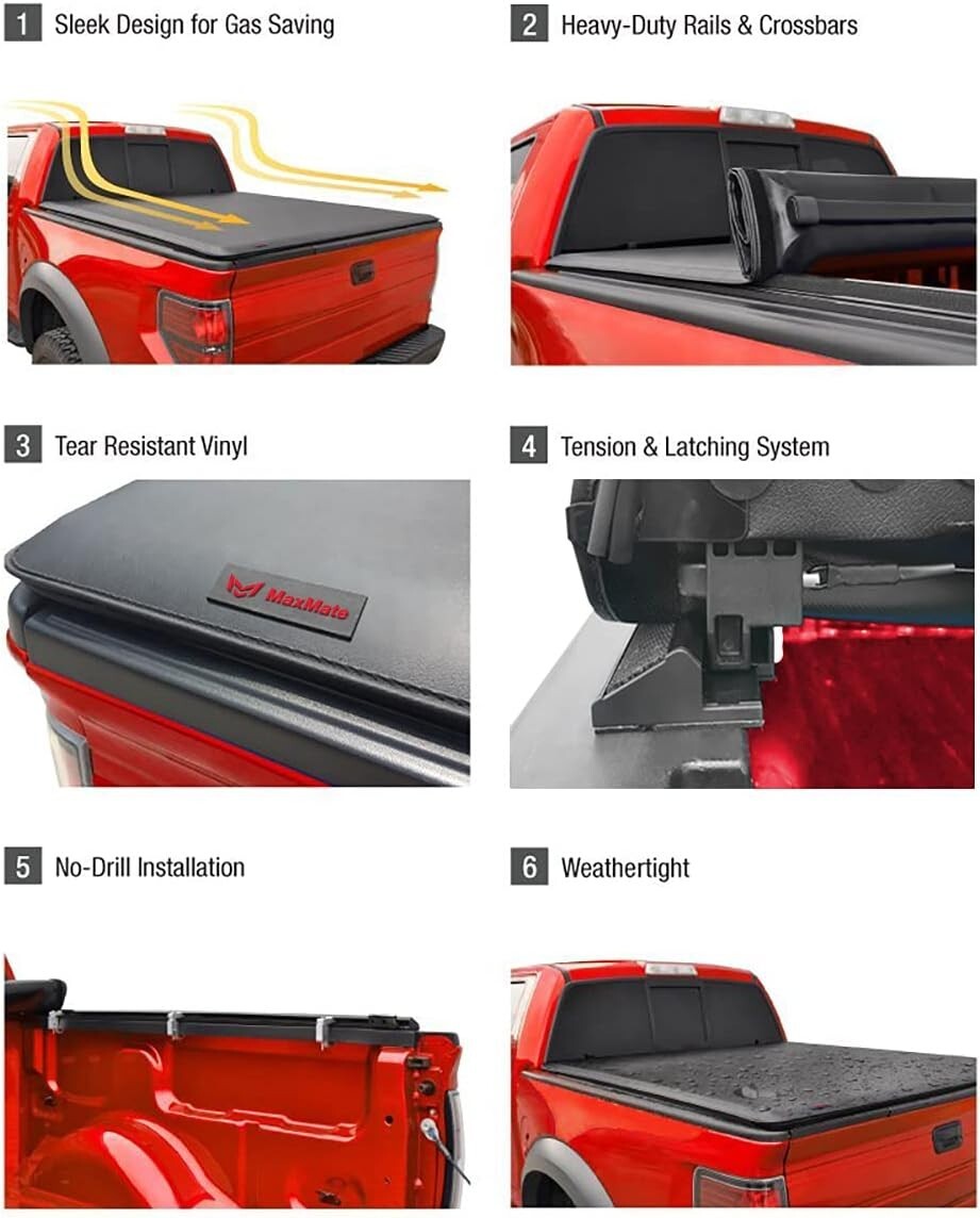 Marine-Grade Roll-Up Tonneau Cover for 2019-2025 Ram 1500 - Weather Resistant