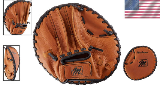 Durable Brown Leather Infield Glove for Youth - Fast Glove-to-Throw Action