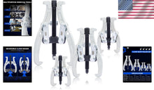Load image into Gallery viewer, Professional 4-Piece 3-Jaw Bearing Puller Kit with Chrome Finish for Durability