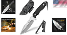 Load image into Gallery viewer, Survival Knife with Fire Starter &amp; Kydex Sheath - 9.25" Full Tang Adventure Tool