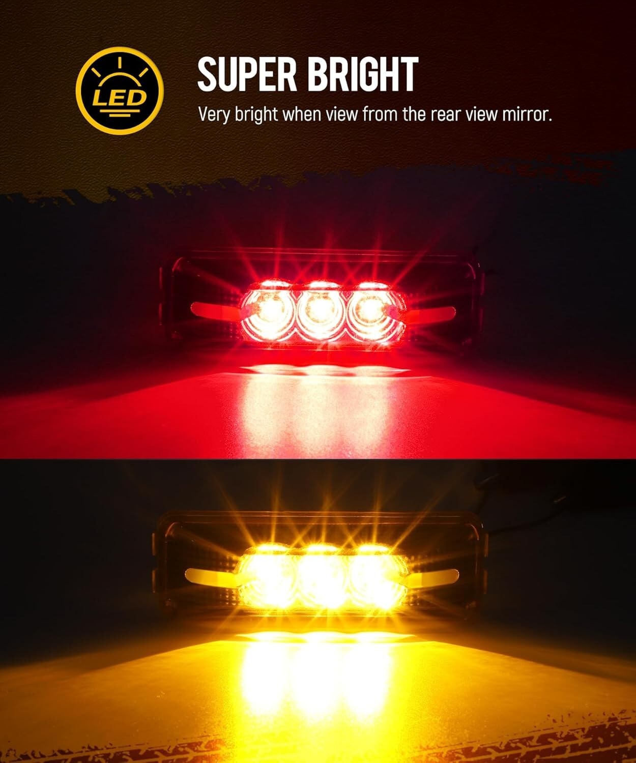 Universal Fit 10Pcs 3.9" LED Side Marker Lights - Waterproof & Durable Design