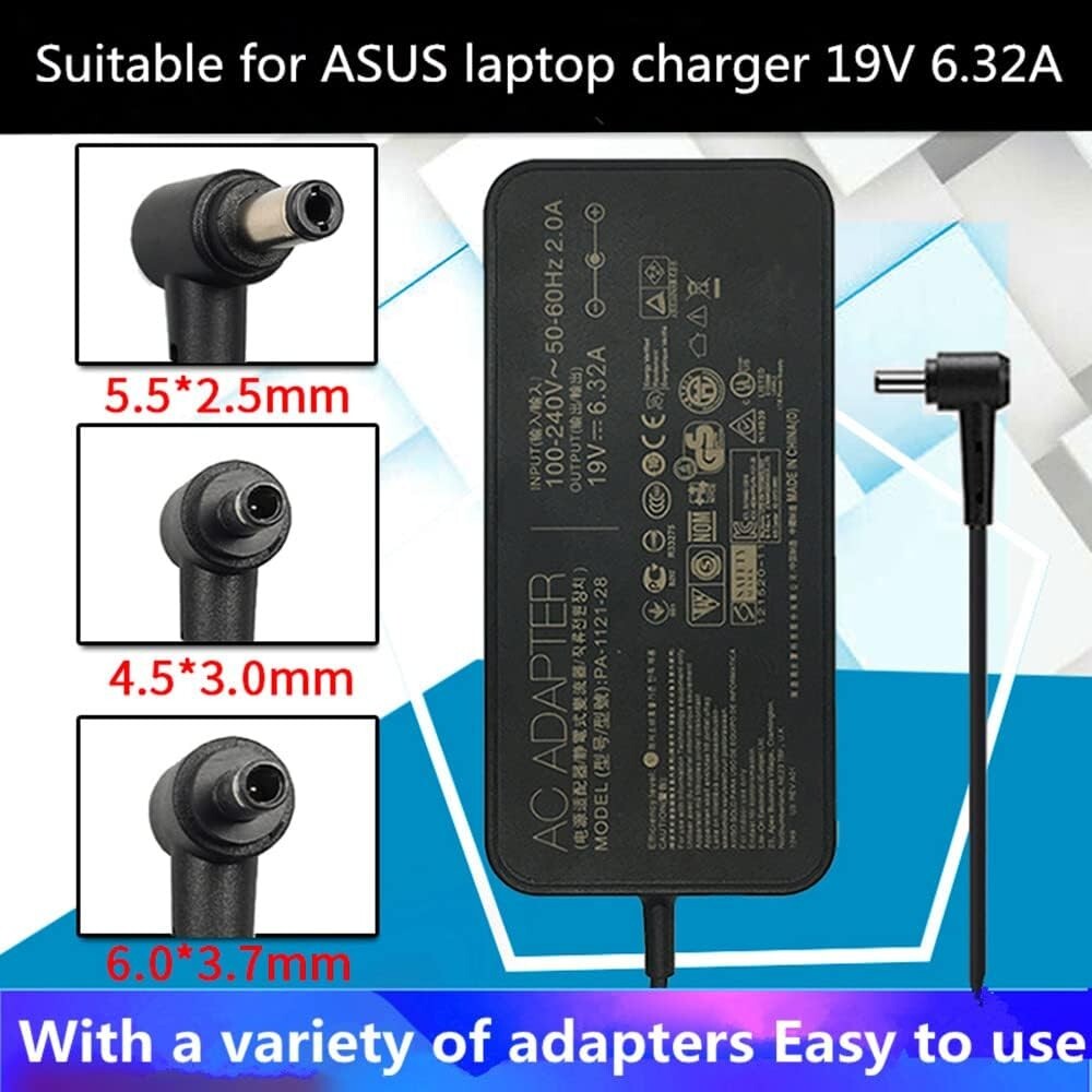 Durable 120W Asus Laptop Charger 19V 6.32A - Fast Charge and Protection Features