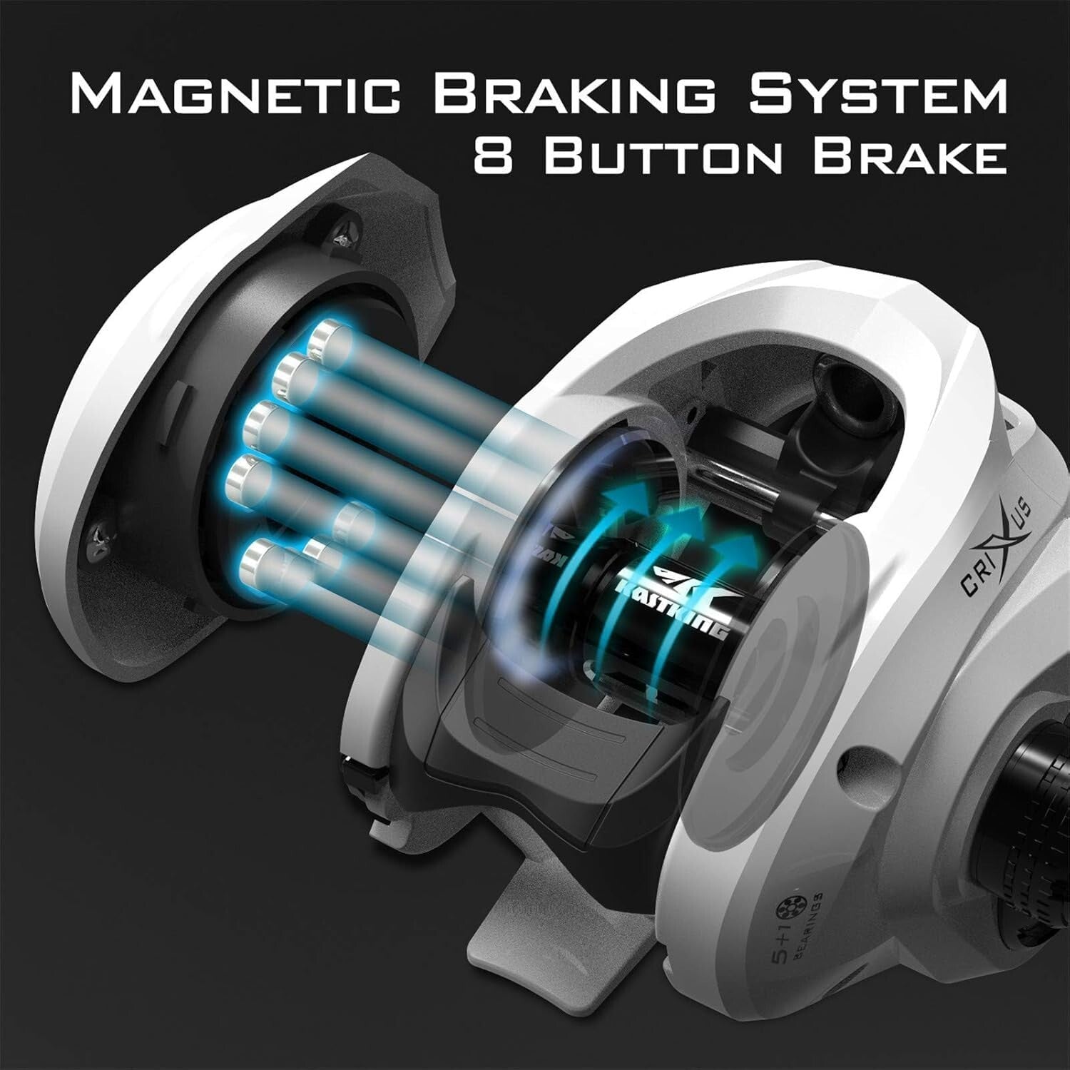 Premium Crixus 7' Baitcasting Fishing Combo with IM6 Graphite and Durable Handle