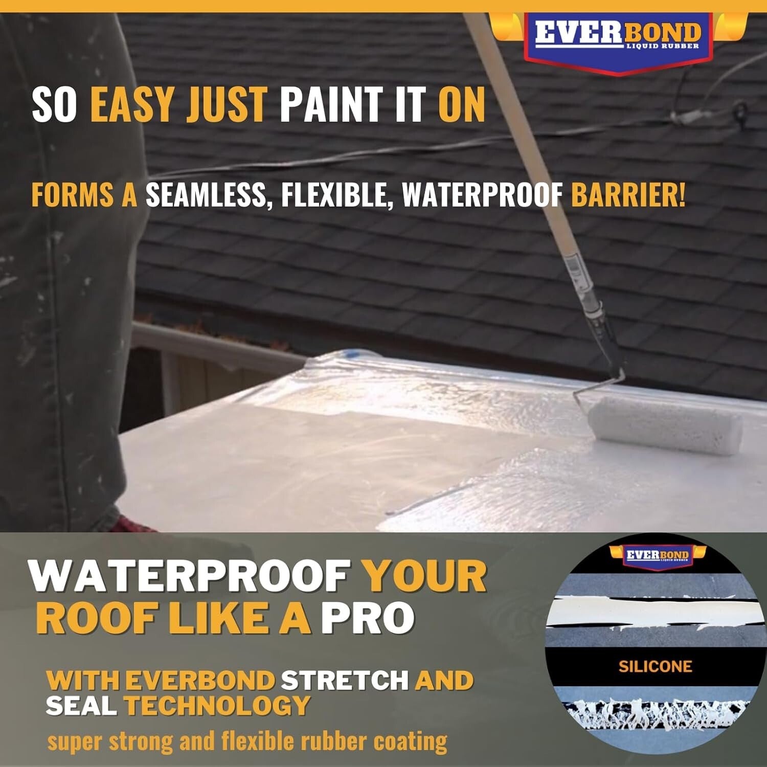 Flexible RV Roof Sealant - 4.75 Gallons of Liquid Rubber for Ultimate Protection